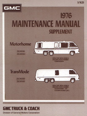 1976 GMC Maintenance Manual Supplement